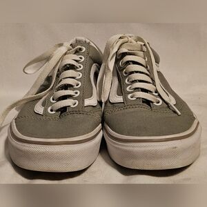 Vans Women's Sneakers in Olive and White